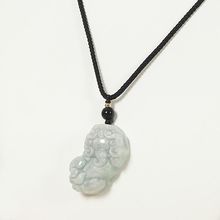 高档天然翡翠玉货弥勒佛项链吊坠男女正品笑佛玉坠红绳佛公礼品