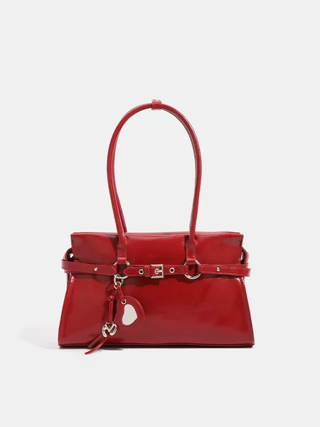 Ballet daughter red sweet cool large capacity baguette bag bridal wedding bag winter new high-end sense portable shoulder bag