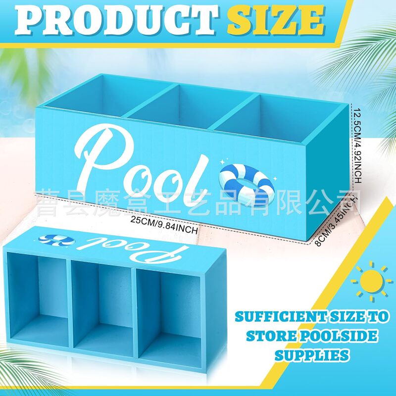 Outdoor Swimming Pool Decoration Sun Protection Sunglasses Swimming Pool Toy Storage Box Separated Home Wooden Storage Storage Outdoor Swimming Pool Decoration Sun Protection Sunglasses Swimming Pool Toy Storage Box Separated Home Wooden Storage Storage