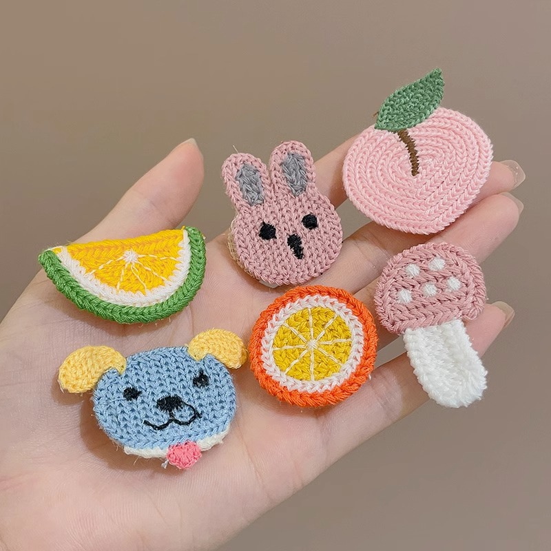 Niños lindos Velcro niñas flequillo pegatinas pelo roto artefacto bebé no hace daño pelo roto pegatinas de pelo horquilla tocado