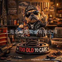爆款创意中指斗牛犬车载树脂摆件车辆装饰品家居装饰品摆件