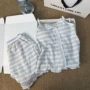 薄款条纹无袖夏季家居服