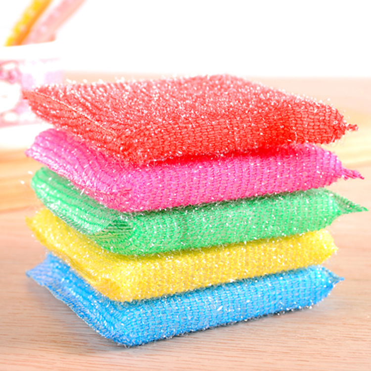 Yiwu pequeña mercancía al por mayor de lavado rey paño limpieza esponja plato toalla estropajo 4 unidades
