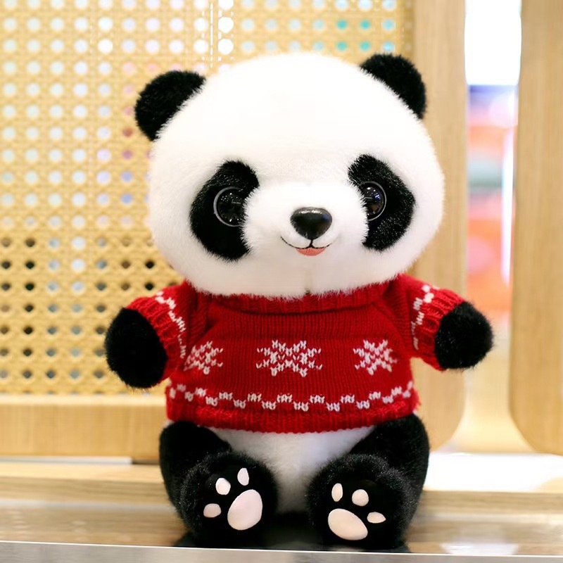 Panda lindo muñeca niño muñeca de regalo tesoro nacional panda gigante imitación panda gigante juguetes de peluche