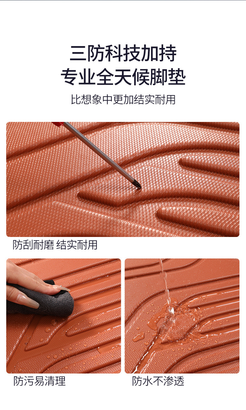 Tpe Car Floor Mats, Full Coverage, Custom-Fit for Specific Vehicles, Car Interior Decorative Floor Mats, Carpets, Wear-Resistant Car Mats