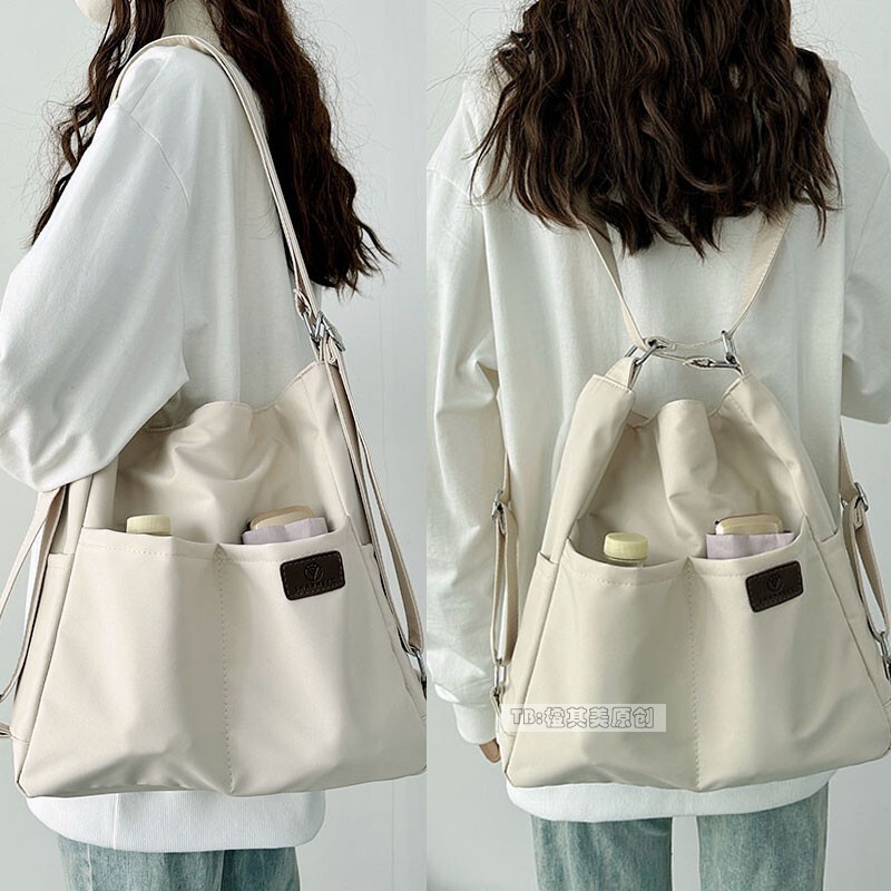 Summer Three-use Backpack Women's 2024 New Fashion Large Capacity Bag Shoulder Commuter Student Class Crossbody Bag