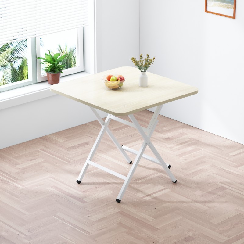 Mesa plegable, mesa de comedor casera, mesa de comedor portátil simple, mesa cuadrada de alquiler, mesa cuadrada simple de comedor