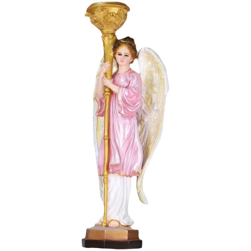 60cm Ángel candelabro candelabro decoración estatuas mirador hogar iglesia decoración estatuas sala de estar