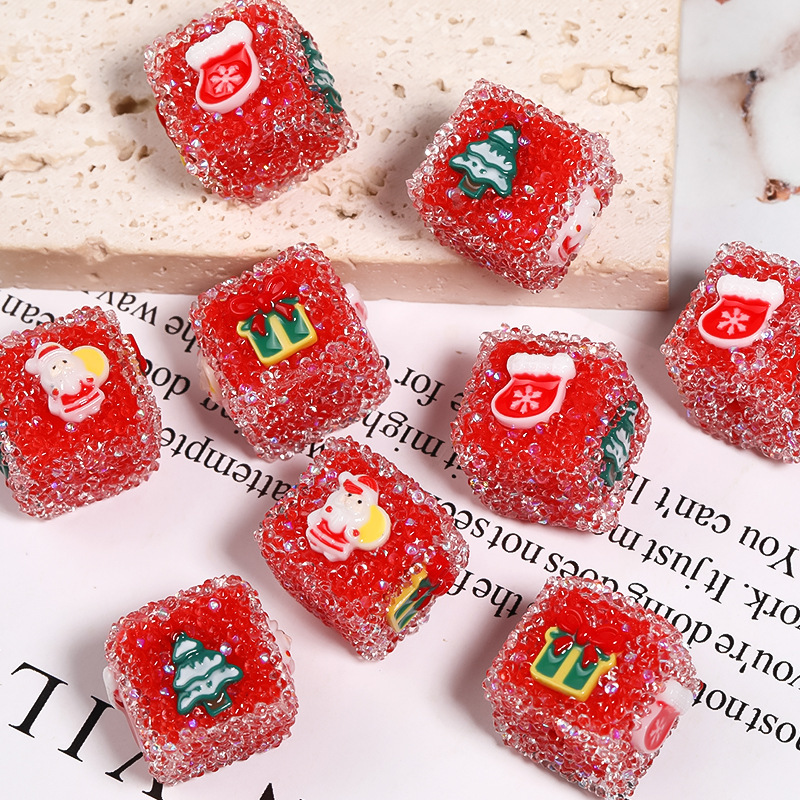 オリジナルクリスマスdiyアクセサリードリル砂糖ビーズ角ビーズdiy携帯電話チェーンアクセサリー散珠卸売り|undefined