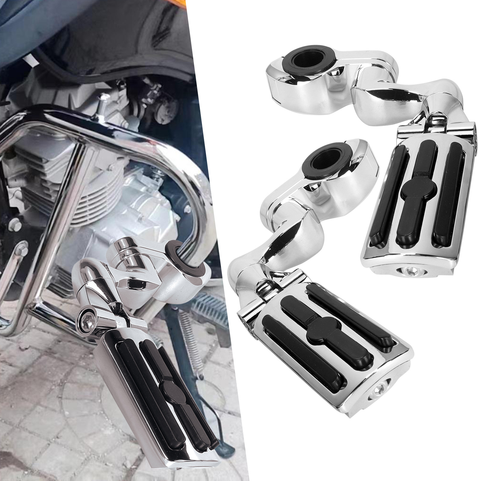 Suitable for Harley Series Motorcycles, Universal Modified Footrest Accessories, Modified Bumper, High-Speed Footrest Bracket, Universal