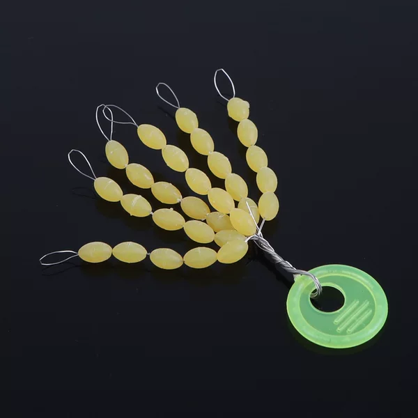 Olive-shaped large space bean silicone space bean running lead blocking bean luminous fishing bulk blocking bean fishing gear supplies