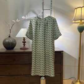 0546桑蚕丝斜纹绸连衣裙