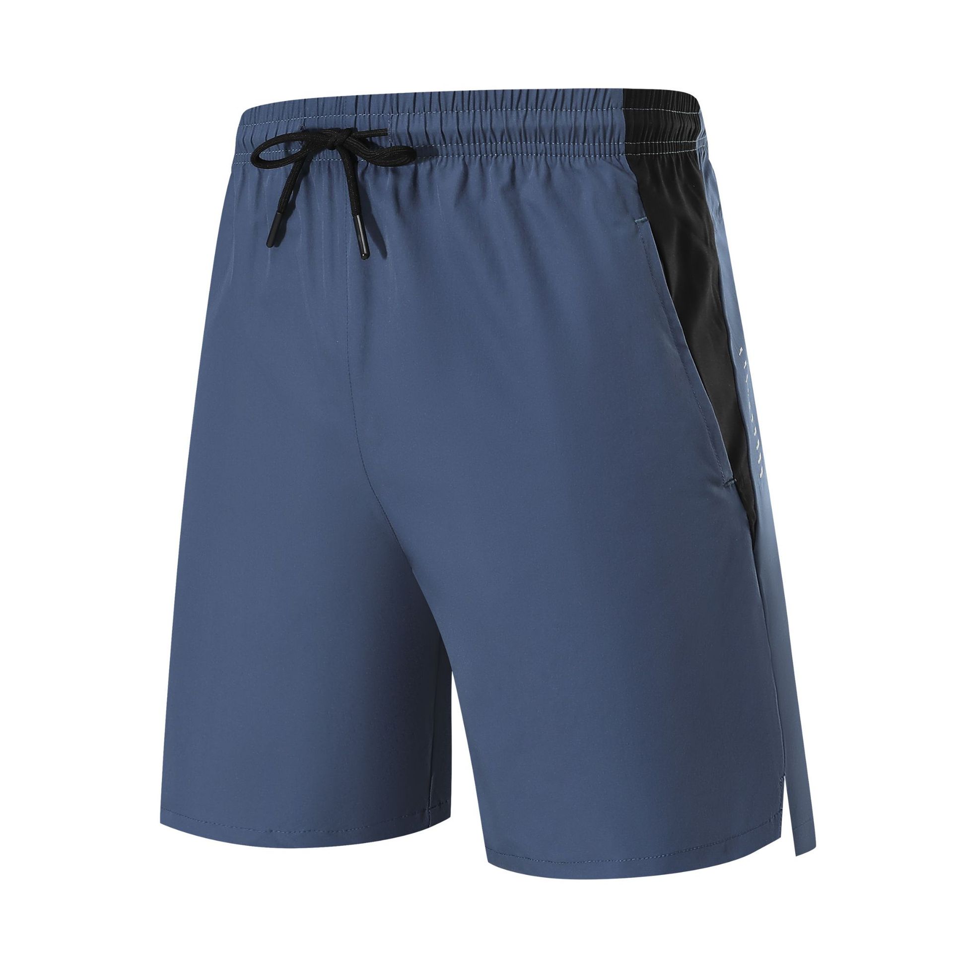 Pantalones cortos deportivos de color contrastante de empalme para hombres de verano frescos secos rápidos para correr Pantalones cortos de entrenamiento de tiro para hombres