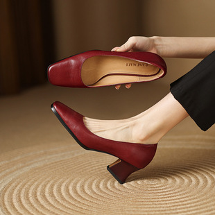 �^��ţƤ 6cm�tɫ�߸�Ь2026�����ļ���Ƥ��Ь�\�ڴָ�ͨ��ŮЬ��