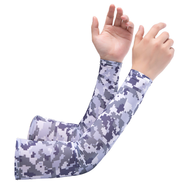 Personalizada mangas de hielo de hielo ultravioleta mujer brazo guantes solares blancos hombres mangas de verano logo personalizado