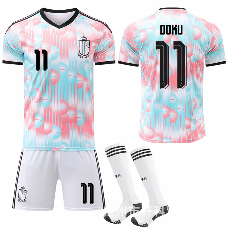 2026 Usa-Canada-Mexico No. 7 De Bruyne Football Jersey No. 10 Lukaku Belgium Away World Cup New Jersey