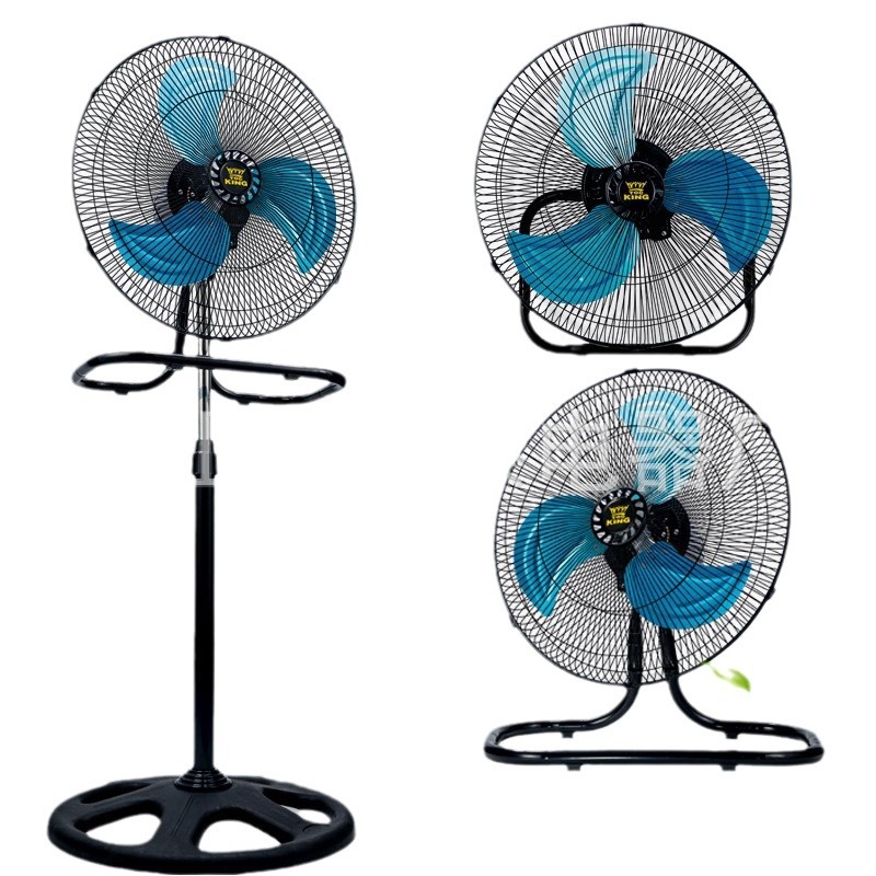 Ventilador de piso de 18 pulgadas transfronterizo uno-en-uno de plástico de malla de hierro de escritorio vertical montado en la pared fabricante de zhongshan impulsado por el viento