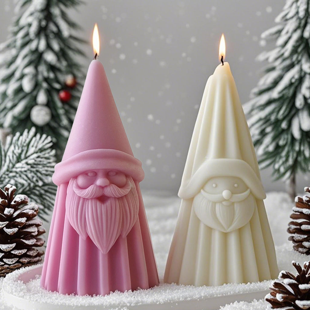 Jiahuimei Santa Claus aromaterapia vela molde de silicona DIY Navidad jabón hecho a mano fragancia regalo piedra