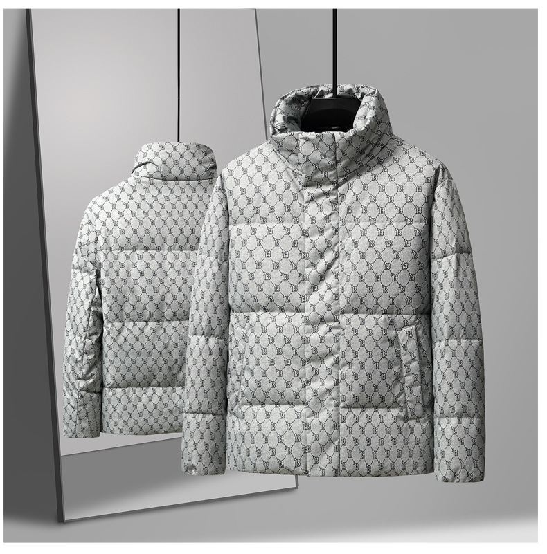 Abbigliamento maschile 2024 giacca senza cappuccio da uomo marchio alla moda versione larga bavero giacca in seta e cotone alla moda parole straniere_voghion.com