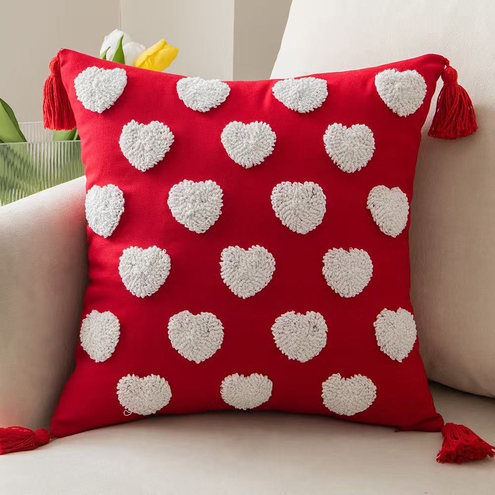 Cojín decorativo Chenille 2024, nuevo modelo, con flores pequeñas bordadas en tres dimensiones, para cabecera, dormitorio, sala de estar, ventana, con un toque de diseño.