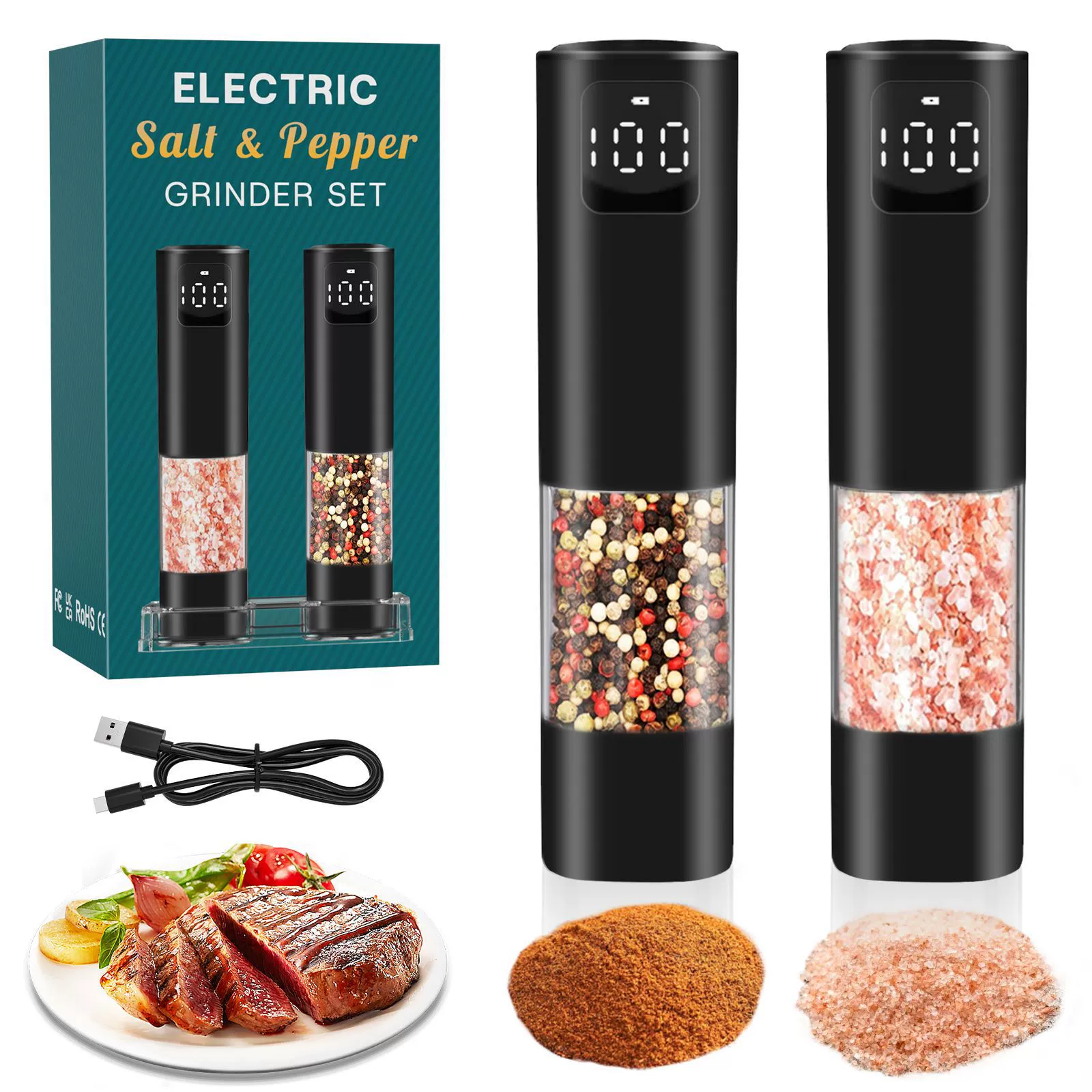 Многофункциональный автоматический измельчитель для дома: для соли, специй, перца, детского питания