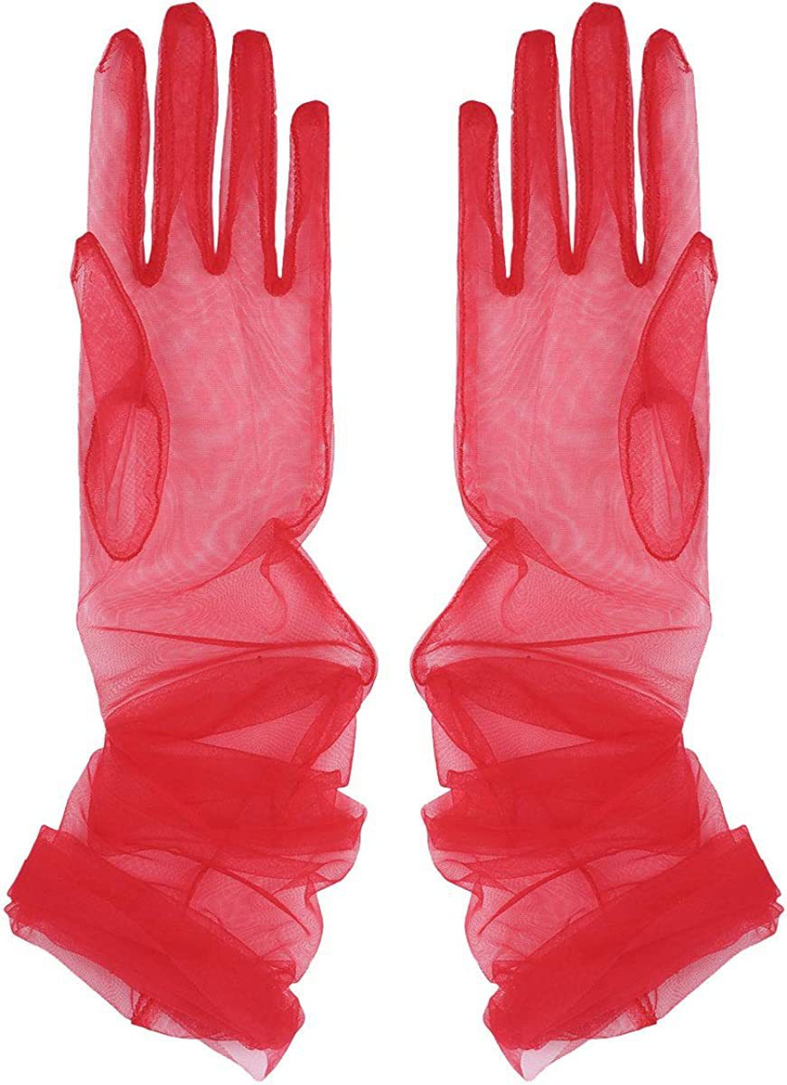 [단발]-빨간색 시어 장갑