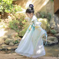 Hanfu девушка летняя юбка 2022 новый костюм китайский стиль супер фея платье детское старинное платье Тан Юань Дай