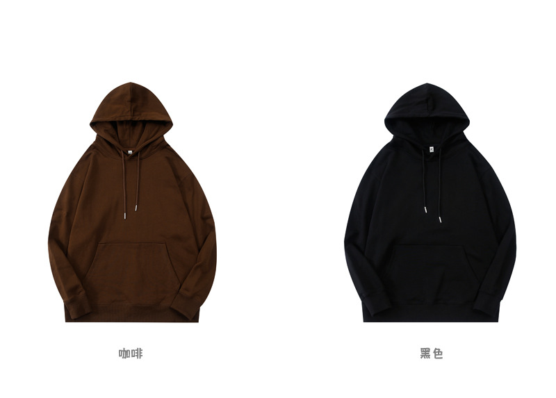 登爵男装 2022秋季新款卫衣 重磅380g纯棉情侣连帽卫衣