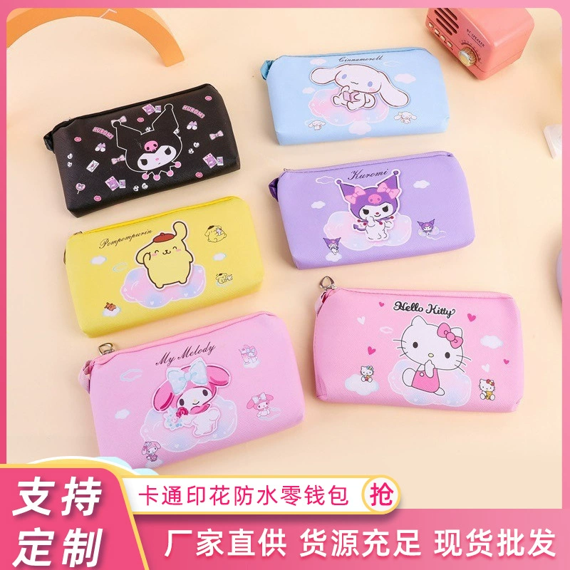 Трансграничный мультяшный принт водонепроницаемый кошелек для монет маленький и стильный универсальный PU однослойный мобильный телефон для хранения кошелька