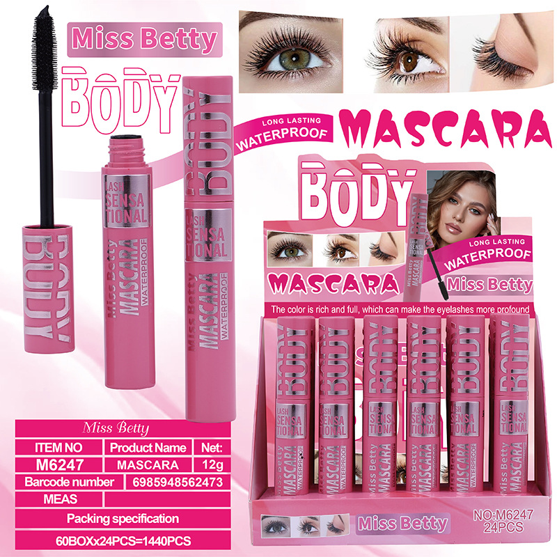 Nuevos productos de comercio exterior transfronterizo MissBetty densa rímel impermeable maquillaje mascara crema mascara al por mayor