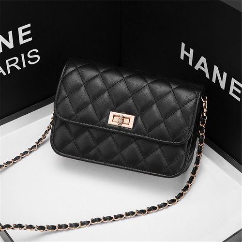 Japanese and Korean fashion small fragrance style ins new diamond chain bag small square bag versatile niche single shoulder crossbody women's bag