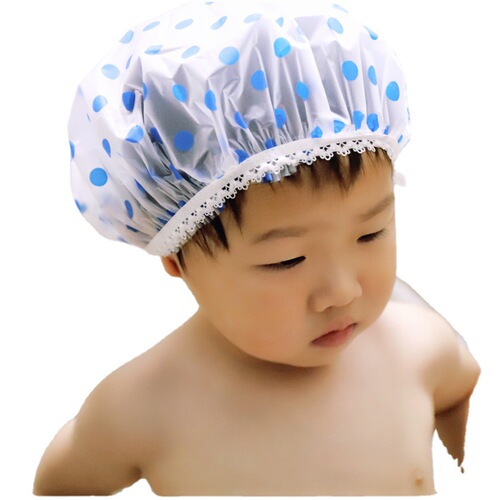 2024 toddler baby bath cartoon pattern shower cap children's shampoo cap waterproof hair drying cap waterproof shower cap
