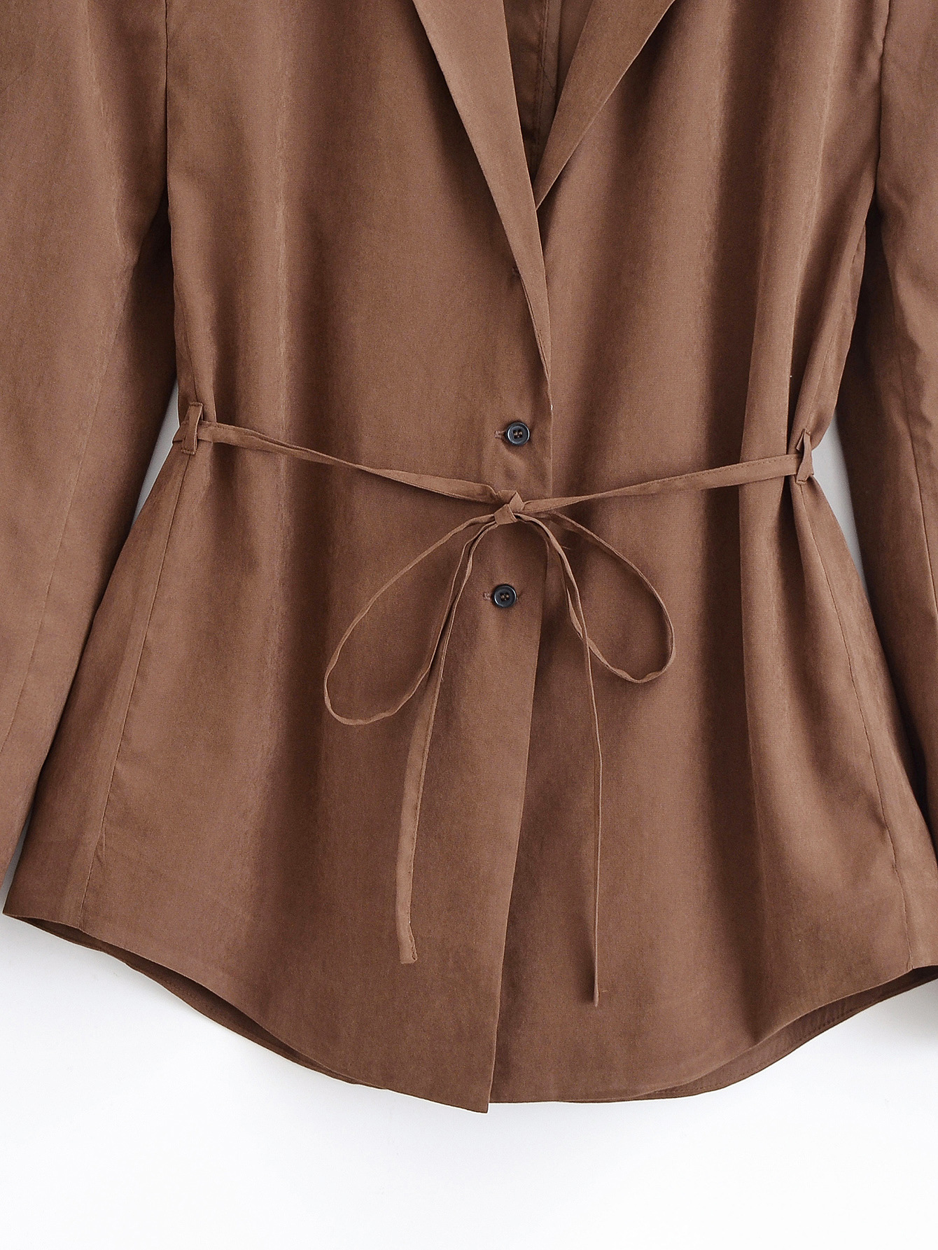 Ensemble tailleur d'été décontracté GraceChic Za pour femme, style européen et américain, coupe cintrée, blazer avec ceinture et mini-short à cravate._voghion.com