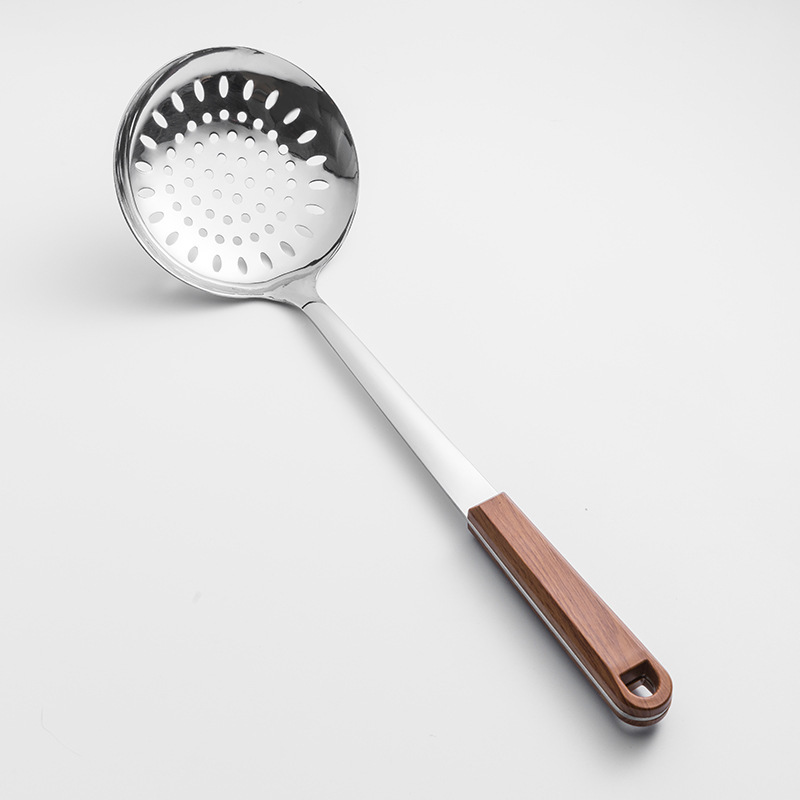 Espátula de acero inoxidable, cuchara de cocina, fideos de cocina, espátula para freír, espátula para el hogar, colador, juego de cuchara para sopa