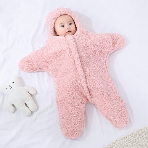Wrapped baby blanket winter thickened newborn baby outing anti-jumping winter wrapped baby swaddle sleeping bag