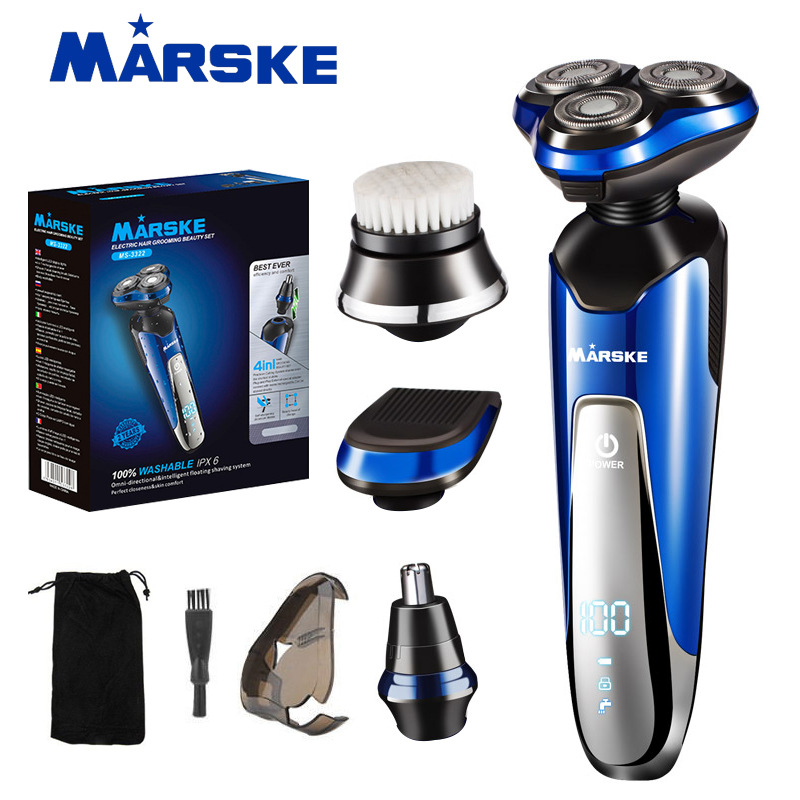 MARSKE MS-3322多功能五合一刮胡刀理发鼻毛器全身水洗电动剃须刀