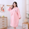 Long-sleeved bathrobe-light pink