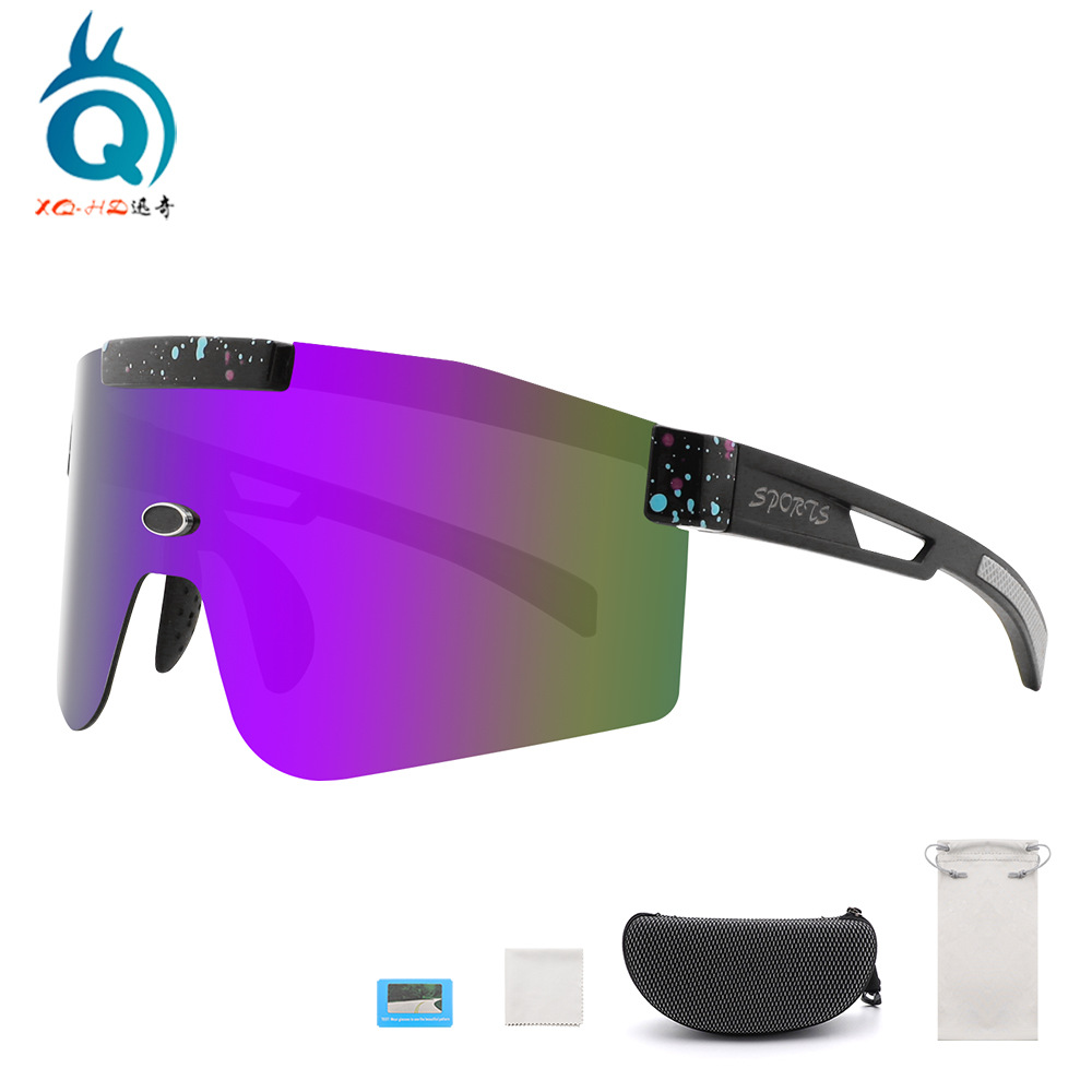 블랙 프레임/로즈 레드 닷/편광 컬러풀 퍼플