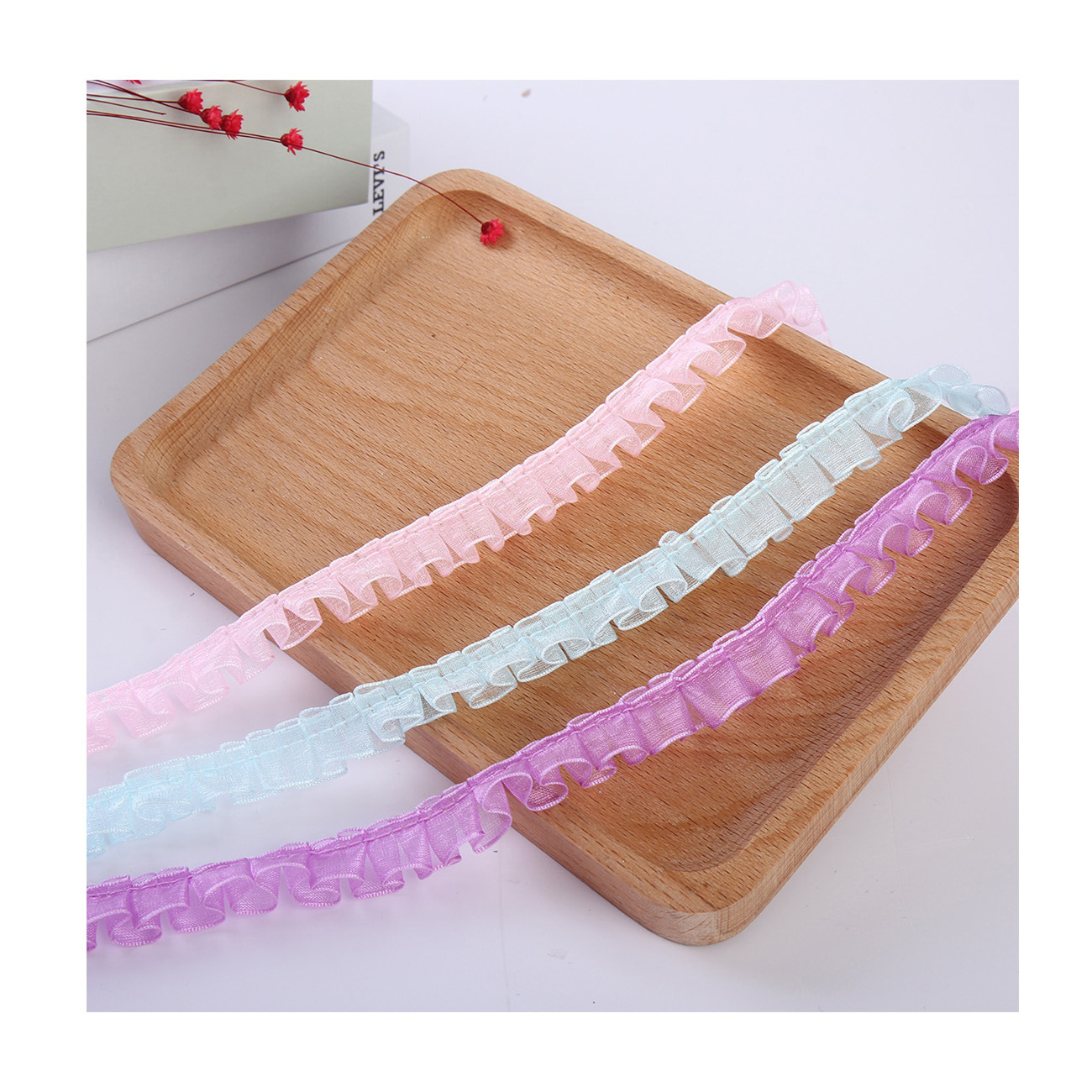 Spot 1.2cm High -grade thick side gauze discount lace clothing…