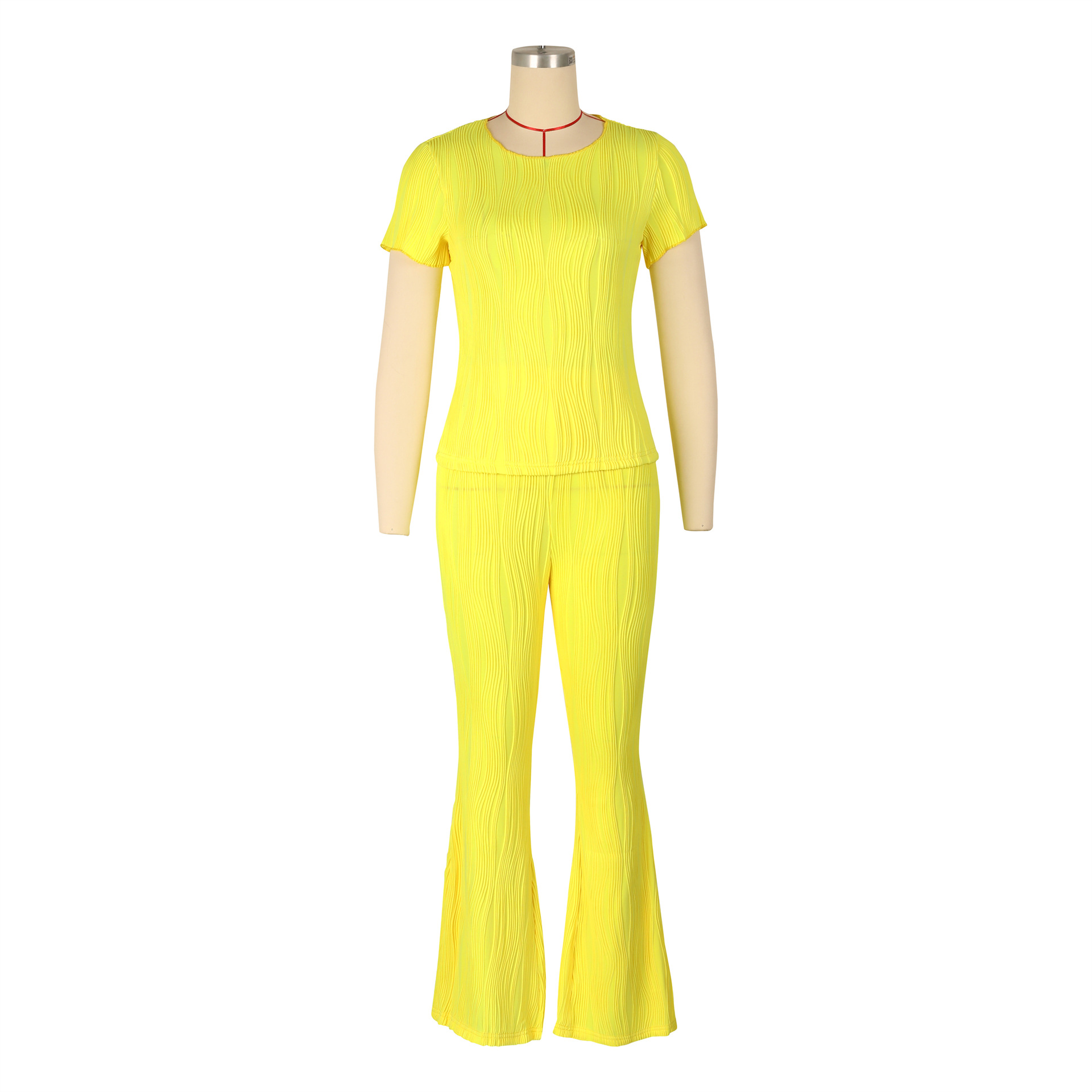 473g Weight Long Sleeve Sleeve Length Spandex, Polyester Fabric Type Pant Co-ord Set Sets Type 2 Pieces Set Quantity Holiday, Daily Occasion Round Neck Neckline Slim Fit Type Solid Color Pattern Summer, Spring Season Women's Gender Elegant, Streetwear Style Holiday Daily Women's Elegant Streetwear Solid Color Spandex Polyester Pant Co-ord Set Pants Sets 51