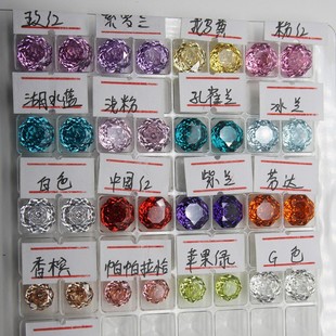6mm Octagonal Millennium Rose Cut Zircon Bare Stone Plated Color High Carbon Zirconium Crafts DIY Jewelry Shake Sound Hot Sale
