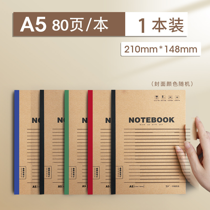 Cuaderno A5 simple Cuaderno de aula súper grueso para estudiantes universitarios Diario de oficina de negocios Bloc de notas Papelería