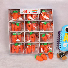 Children's Learning Stationery Manufacturer Direct Sales New Creative 3D Cute Cartoon Carrot Eraser