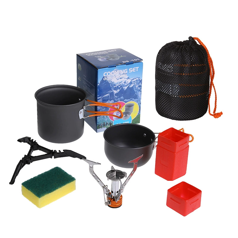 Amazon Горячая распродажа на открытом воздухе набор для 1-2 человек портативная походная плита с чашкой комбинированная головка с кронштейном