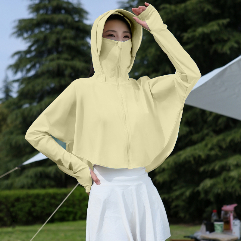 2024 verano nueva ropa de mujer seda delgada transpirable anti-UV abrigo corto fábrica de suministro de comercio al por mayor