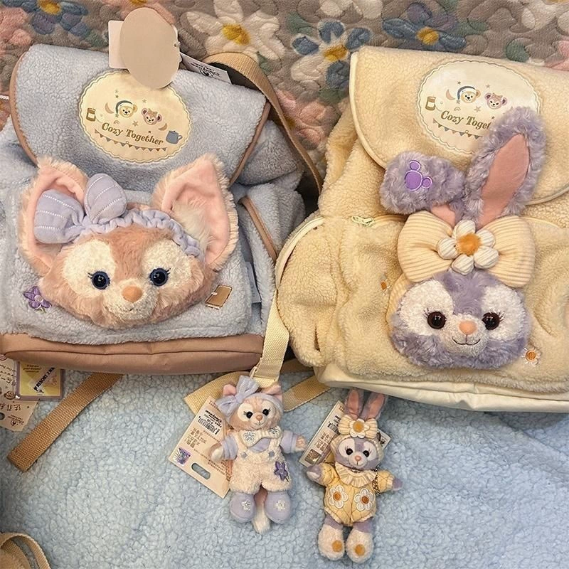 Рюкзак с рисунком, милый и милый осенне-зимний рюкзак Shirley, новый большой рюкзак с большим лицом, плюшевая школьная сумка, бежевый рюкзак