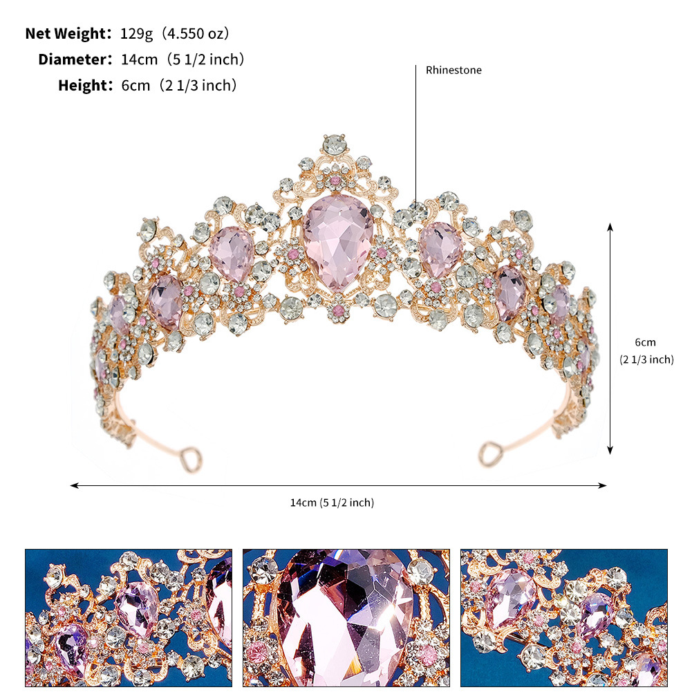 Elegant, Retro Style Elegant Retro Women's Crown Alloy Diamond Crown