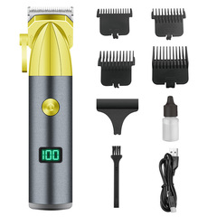 Cross-border hot-selling electric hair clippers Digital USB charging electric razor Head shaping hair clipper wholesale