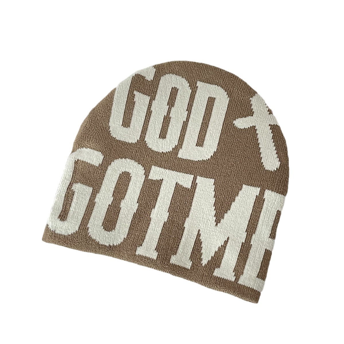 Alphabet knitted hat Street personality retro comfort warm ear protection cold hat tide_voghion.com