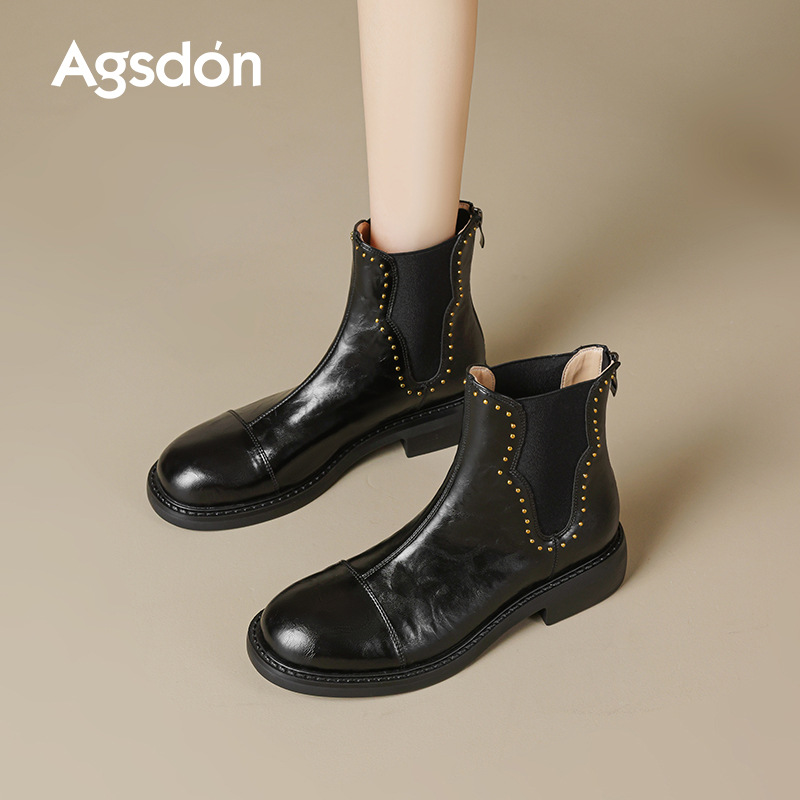 Augusto Lion Den Martin botas mujeres 2026 nuevo otoño invierno negro Merrade botas cortas más botas retro Chelsea